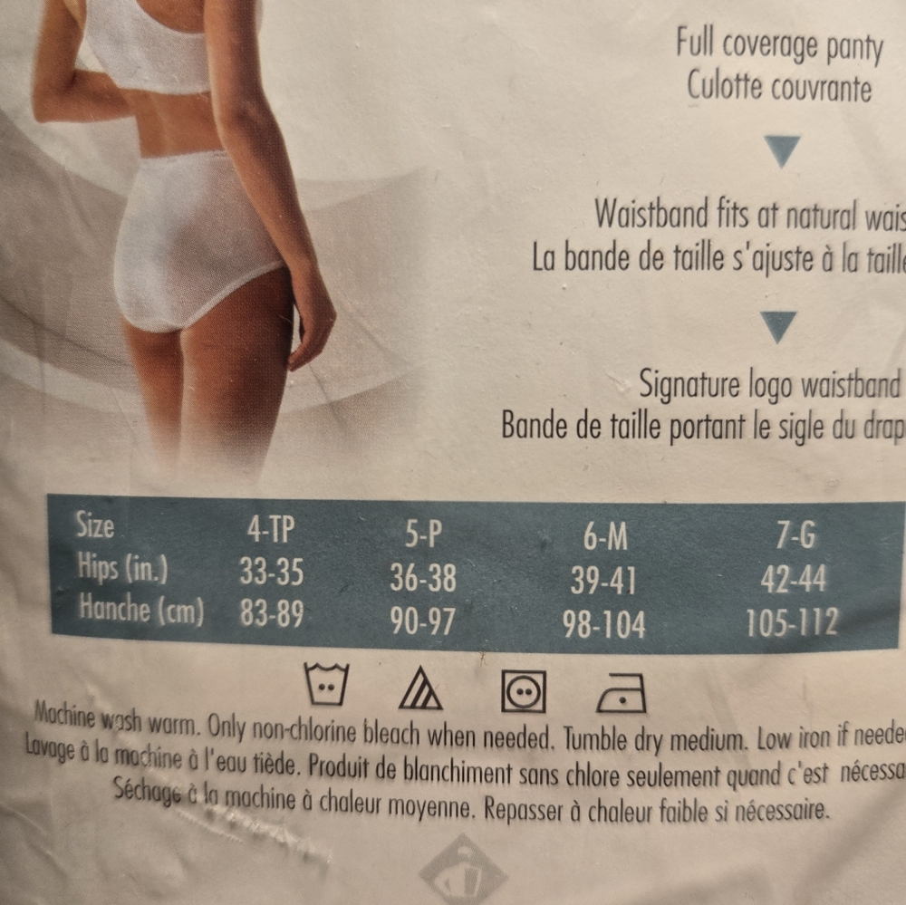 Nwt Jockey Classics Brief ( 1 Pair) Size 6-M 39-41" White  Unopened From 1998 - Picture 5 of 5